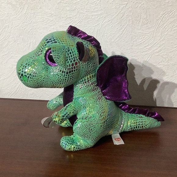 Ty Beanie Boos - NEW - Cinder Dragon - 9” tall  - super cute - Picture 5 of 8